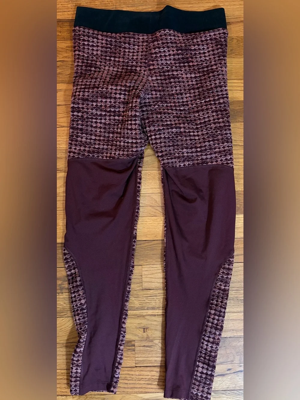 Nike Pro Hyperwarm Textured Knit Leggings Plum / Black XL⁠